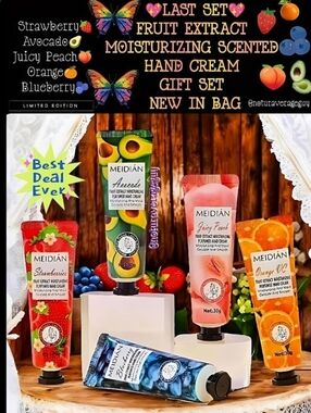 🆕FRUIT EXTRACT MOISTURIZING SCENTED HAND CREAM GIFT SET NEW IN BAG